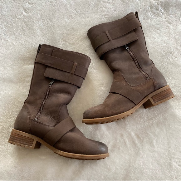 UGG Chancey Leather Moto Biker Boots | Sz 10 - Picture 4 of 10